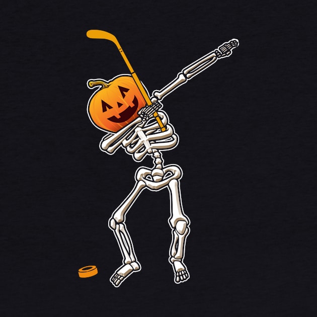 Halloween Dabbing Skeleton Hockey by Marks Kayla